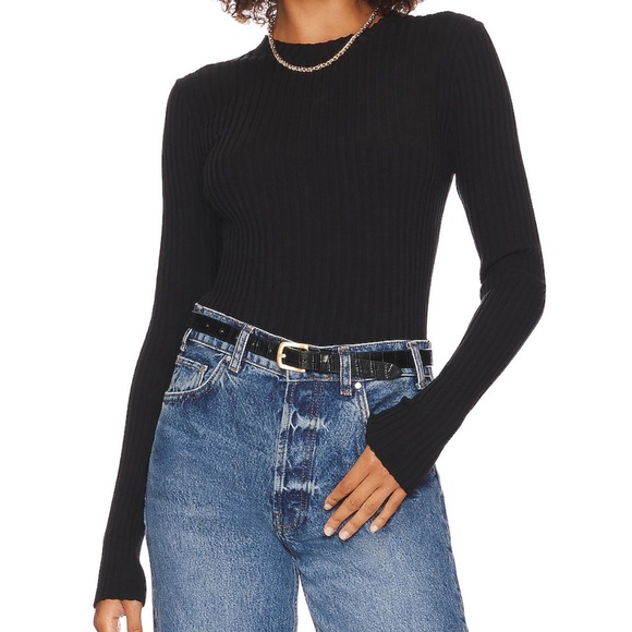 Anine Bing Cecily Top - Black - Picture 1 of 7